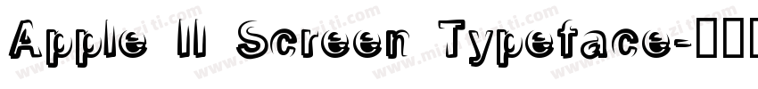 Apple II Screen Typeface字体转换